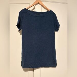 Loft Navy Boatneck Tee